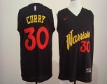 Nike Golden State Warriors #30 Stephen Curry Black fashion NBA Jersey