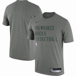 Milwaukee Bucks gray NBA T-Shirts