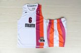 Miami Floridians LeBron James 6# white nba suits