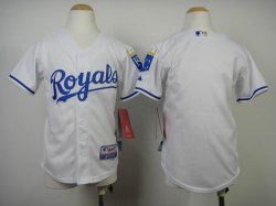 Kansas City Royals blank White kid MLB Jerseys