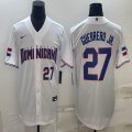 2023 World Cup Dominican Republic's #27 Vlad Guerrero Jr. white majestic baseball jerseys