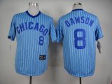 Chicago Cubs #8 Andre Dawson Blue MLB baseball Jerseys