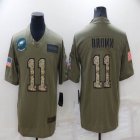 Philadelphia Eagles #11 Carson A.J. Brown Green Salute to Service Limited Jersey -BD 01