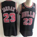 Chicago Bulls #23 Michael Jordan blackThrowback nba basketball jerseyk whiteh signature-CY