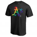 Men's Oakland Athletics Fanatics Branded Pride Black T-Shirt