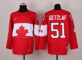 2014 canada olympic team GETZLAF 51 red blank nhl jerseys