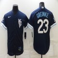 Nike Kansas Royals #23 Zack Greinke dark blue majestic baseball jerseys city version