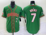 2023 World Cup Mexico #7 Julio Urias green red majestic baseball jerseys 86