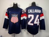 2014 NHL United States team CALLAHAN #24 blue hockey jerseys