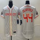 Nike Houston Astros #44 Yordan Alvarez white Flexbase Authentic Collection Jersey city version 02