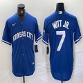 Nike Kansas City Royals #7 Bobby Witt Jr. white majestic baseball jerseys -BD 02