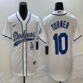 Nike Los Angeles Dodgers #10 Justin Turner white majestic baseball Jerseys Joint name -BD 02