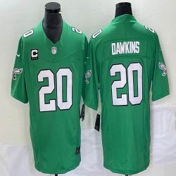 Nike Philadelphia Eagles #20 Brian Dawkins green throwback Color Rush Limited Jersey C patch-BD