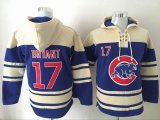 Chicago Cubs Kris Bryant 17# blue beige baseball Hooded Sweatshirt