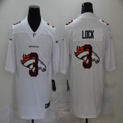 Nike Broncos #3 Drew Lock white fashion Color Rush Limited Jersey-BD