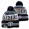 2024 Oakland Raiders black white NFL Sports Cuffed Knit Hats 08