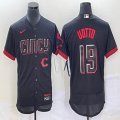 Nike Cincinnati Reds #19 Joey Votto black Flexbase Authentic Collection Jersey city blue-BD 02