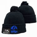 2024 Los Angeles Rams black NFL Sports Cuffed Knit Hats