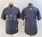 Youth Nike New York Mets blank gray majestic majestic baseball jerseys city version 01