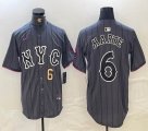 Nike New York Mets #6 Starling Marte gray majestic mlb jerseys majestic baseball jerseys 01