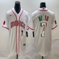 2023 World Cup Mexico #7 Julio Urias white green red majestic baseball jerseys 03