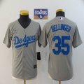 Youth Nike Los Angeles Dodgers 35 Cody Bellinger gray 2020 Dodger World Series Champions majestic mlb jersey