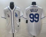 Nike Los Angeles Dodgers #99 Joe Kelly white MLB baseball Jersey Joint name -BD 01