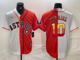 Nike Houston Astros #10 Yuli Gurriel orange white splits majestic baseball jerseys 02