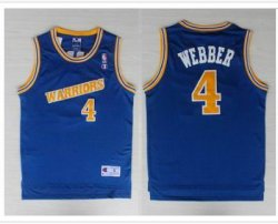 Golden State Warriors Webber 4# throwback blue NBA Jerseys