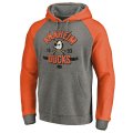 Men's Anaheim Ducks Fanatics Branded Heathered Gray Hometown Collection Tri-Blend Raglan Hoodie