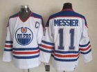 Edmonton Oilers 11# Mark Messier White trowback CCM NHL Jerseys C patch