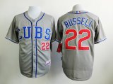 Chicago Cubs #22 Addison Russell throwback gray mlb baseball jersey