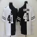 Orleans Saints #41 Alvin Kamara black white Split Color Rush Limited Jersey-BD