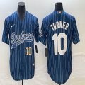 Nike Los Angeles Dodgers #10 Justin Turner blue majestic baseball Jerseys Joint name -BD 03