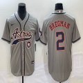 Nike Houston Astros #2 Alex Bregman gray majestic baseball jerseys Joint name -BD