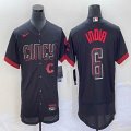 Nike Cincinnati Reds #6 Jonathan India black Flexbase Authentic Collection Jersey city version -BD 04