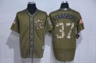 Washington Nationals #37 Stephen Strasburg Green Salute to Service Stitched MLB Jersey