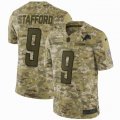 Detroit Lions #9 Matthew Stafford Nike Camo Salute to Service Retired Player Limited Jersey