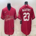 Nike San Francisco 49ers #23 Christian McCaffrey red baseball jerseys Joint name-BD 01