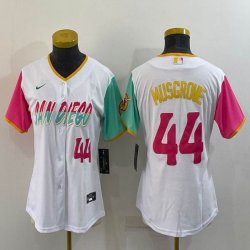 Women Nike San Diego Padres #44 Joe Musgrove white majestic baseball jerseys city version -BD 01