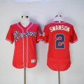 Atlanta Braves #2 Dansby Swanson red Flexbase Authentic Collection Jersey