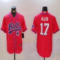 Buffalo Bills 17# Josh Allen red nike baseball jerseys Joint name-BD 01