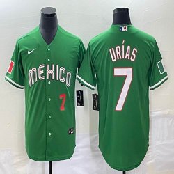 2023 World Cup Mexico #7 Julio Urias green majestic baseball jerseys 19