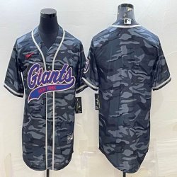 Nike New York Giants blank gray camo baseball jerseys Joint name-BD