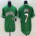 2023 World Cup Mexico #7 Julio Urias green red majestic baseball jerseys 43