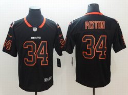 Nike Chicago Bears #34 Walter Payton Lights Out black Color Rush Limited Jerseys-BD