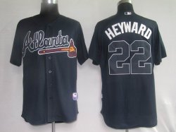 Atlanta Braves 22# Heyward Black MLB Jersey