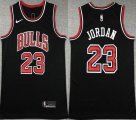 Nike Chicago Bulls #23 Michael Jordan black nba basketball jerseys -XD