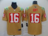 Nike Rams #16 Jared Goff Gold Color Rush Limited Jersey City Version