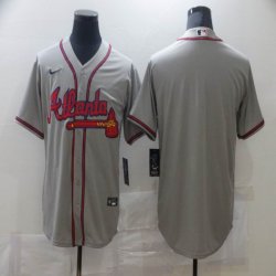 Nike Atlanta Braves blank gray majestic baseball Jersey-BD